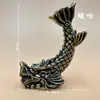 Conjunto Completo de Enfeites Filhotes de Dragão de Latão Sólido: Bixi, Chiwen, Pulu, Bi'An, Qiuniu, Yaizi, Suan Ni, Chaofeng