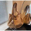 Bolsa de Lona Transfronteriza para Mujer, Gran Capacidad, Nuevo 2026 Otoño e Invierno Versátil Simple Bolso de Hombro, Bolso Tote Plegado para Estudiante Universitario