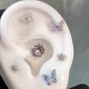 Aretes de Acero de Titanio, Estrellas de Colores, Diseño para el Cuidado del Oído de Acero de Titanio, Clavos para el Cartílago del Oído, Versátil para la Cóclea, Clavos Dulces y Geniales para la Cóclea, Modernos