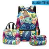 Producto Nuevo Transfronterizo 3D: Set de Tres Piezas para Estudiante con Estampado de Dibujos Animados: Mochila, Lonchera y Estuche - Más Elegante Que Nunca
