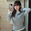 Camiseta de Manga Longa Estilo Americano Falsa Duas Peças com Gola Henry Feminina 2024 Nova Outono e Inverno Camisa Base Interna Slim Fit Top Hot Girl