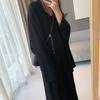 Cardigan Solto de Manga Longa Retro Simples Estilo Preguiçoso Versão Grande Sem Amassar Jaqueta Fina de Proteção Solar Suéter de Seda Gelada para Mulheres