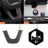 Adequado para Dodge novo Challenger Challenge interior em fibra de carbono modificação botão do volante adesivos decorativos