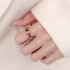 Anillo de cuentas femenino cuerda elástica arcoíris cuenta redonda anillo de moneda de cobre anillo de dedo índice de alta calidad femenino