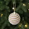 Accesorios de Bola Envueltos en Cuerda de Cáñamo de 8 cm Estilo Europeo y Americano de Nuevo Producto Transfronterizo Bola de Espuma Envuelto en Cuerda de Algodón Decoraciones Colgantes para Árbol de Navidad