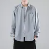 Ropa de Hombre Shanggu 2026 Nuevo Estilo Japonés Manga Larga Algodón Puro Camisa Marca de Tendencia Ropa de Trabajo Versátil Moda Estilo Hong Kong Modelo de Hombre