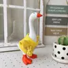 Conjunto de fantasia de ganso para varanda transfronteiriça, figura em miniatura de ganso, fantasia para decoração de atmosfera natalina, acessórios de suéter de tricô