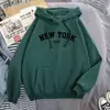 Sudadera con capucha retro estilo americano, estampado de letras, longitud media, casual, holgada, versátil, manga larga, para mujer, otoño