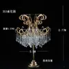 Adereços de Casamento Suporte de Flor de Gelo de Cristal Decoração da Mesa Principal Suporte de Flores para Mesa do Salão de Casamento Vaso Europeu Ornamentos de Ferro