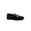 Versión de Piel de Vaca~Punta Redonda Tacón Grueso Moneda de Oro Mocasines Británicos para Mujer Hacen que los Pies Parezcan Más Pequeños Piel Genuina Suela Gruesa Zapatos de Vestir Individuales Retro Zapatos Pequeños de Cuero