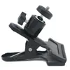 Soporte de Flash Metálico con Movimiento Pan/Tilt Pinza Esférica Potente Pinza para Fondo Pan/Tilt Soporte Fijo de Escritorio