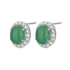 Prata Esterlina S925 Calcedônia Verde Gelo Ovo de Pombo Colar Brincos Anel Dedo Feminino Novo Jade Chinês Moda Nacional Pingente conjunto