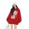 Suéter Ano Novo Chinês Gong Xi Fa Cai Ano da Serpente Animal 2025 Festival da Primavera Véspera de Ano Novo Peça Superior Roupa de Casal Estilo Chinês