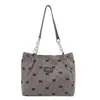 Bolsa de veludo transfronteiriça casual de grande capacidade, novo estilo outono/inverno, bolsa de ombro versátil, bolsa tote de laço da moda