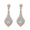 RAKOL Estilo Coreano Elegante Luz Luxo Indústria Pesada Conjunto Completo Brincos de Zircão Moda Feminina All-match Brincos de Vestido de Noiva