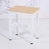 Bancos de Taller, Bancos de Operación de Fábrica, Bancos de Trabajo, Taburetes Cuadrados Pequeños de Acero y Madera, Bancos de Hierro para Comida Rápida, Bancos Metálicos de Entrenamiento