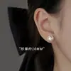 Pendientes Redondos de Perla Pura S999 con Forma de Concha Plateada, Exquisitos Clavos para Mujeres con Orejas Perforadas, Joyería Elegante al por Mayor