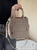 Estilo Original Pana Multibolsillos Bolso Tote de Mano Cruzado Estudiante Simple Versátil Portátil Bolsa para Lonchera