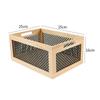 Cesta de almacenamiento de madera vintage, hecha a mano, de bambú y ratán, tejida a mano, para escritorio, cajón, libros, cosméticos, caja de almacenamiento.