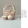 Juego de Té Miyan Pintado a Mano de Flor de Durazno Rosa, Tetera Hecha a Mano, Gaiwan, Taza de Té, Colección de Tazas para Anfitrión, Juego de Té de Alto Valor