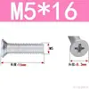 Tornillos de Cabeza Avellanada de Cruz Acero al Carbono Galvanizado Tornillos de Cabeza Plana M3M4M5M6 Fijaciones Multiespecificación Venta al por mayor en stock