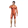 2025 Halloween Transfronterizo Aliexpress Esqueleto Humano Cosplay Body Estampado Digital Mono Nuevo