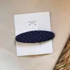 Presilha de Cabelo BB de Tecido com Bolinhas Feita à Mão Estilo Coreano para Mulheres Moda Simples Presilha Lateral para Franja Cabelo Solto Presilha de Pressão Retro Sem Costura