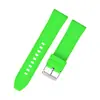 Venta Caliente de Fábrica En Stock Color Sólido Estilo Minimalista Correa de Reloj de Silicona 22mm Extremo Plano Impermeable Resistente al Desgaste Venta al por Mayor Transfronteriza