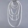 Collar Europeo y Americano Transfronterizo de Perlas Artificiales Multicapa Temperamento Sentido de Alta Clase Cadena para la Clavícula Gargantilla Retro Francesa Barroca Venta al por Mayor