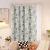 Cortinas com Instalação Sem Furos para Quarto, Tecido Blackout Simples, Cortinas Curtas para Proteção Solar, Cortinas Prontas para Pendurar com Material de Tecido Integral