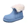 Botas de Nieve Nuevas de Invierno 2026 Estilo Retro Mate con Suela Gruesa y Punta Ancha para Mujer, Forradas de Felpa, Cálidas y Convertibles, Botas de Algodón Estilo Birkenstock con Forro de Piel