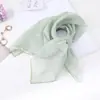 Pañuelo Cuadrado Pequeño Verde Pastoral, Pañuelo de Seda para Mujer, Pañuelo Triangular para la Cabeza, Accesorio para el Cuello con Protección Solar, Bufanda para el Cuello, Cinta para el Cabello, Pañuelo de Gasa de Algodón, Pañuelo Delgado