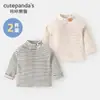 Camiseta de manga larga Kaka Panda para niños, camiseta interior de cuello semi-alto para niños, ropa de invierno para bebé, top para bebé de otoño e invierno para niñas