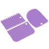 Raspador de color nuevo, raspador de plástico de tres piezas para crema, cortador de pasteles DIY, raspador de plástico trapezoidal