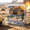 Novo Tanque de Guerra Elementar Blindagem Plástica Camuflagem Modelo Militar Figura de Batalha Infantil Brinquedo Inercial para Meninos