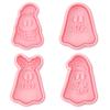 Moldes para Galletas Serie Fantasma Simulan Pequeños Fantasmas de Dibujos Animados, Moldes para Galletas con Glaseado, Herramientas de Horneado de Fondant Estéreo 3D