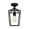 Lustre de cabeça única estilo retrô americano para loft, gaiola de ferro estilo industrial, luminária de teto preta, Amazon AliExpress transfronteiriço