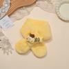 Estilo Nuevo Otoño e Invierno Cruzado Bufanda de Felpa para Niños Bufanda Cálida de Invierno para Bebé Bufanda Muñeco de Peluche Perro Dóberman Cachorro