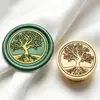 Carimbo de Selo de Cera Vintage Diretamente da Fábrica, Carimbo de Selo de Cera Árvore da Vida, Cabeça de Carimbo de Cobre com Tema de Planta da Floresta para Diário e Selagem de Convites
