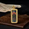 Colgante Thangka de Tíbet Ocho Santos Patronos Colgante para Colgar en el Cuello Thangka Collar Thangka de Acero de Titanio Colgante de Caja Ga U