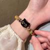 Pulsera de Cerámica Literaria Estilo Chino para Mujer, Cuentas de Madera Retro Estilo Étnico, Pulsera Estilo Antiguo, Diseño de Nicho Pulsera para Pareja Mejor Amiga