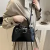 Bolsa de Mão Texturizada da Moda para Mulheres 2025 Inverno Novo Estilo Versátil Simples Casual Ombro Transversal Bolsa de Mão