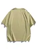 Camiseta de Verão Nanxia com Estampa de Letras e Listra Refletiva, Gola Redonda, Manga Curta para Homens, Modelagem Solta, Camiseta de Meia Manga para Casais