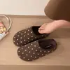 Chinelos de sola grossa com calcanhar aberto chinelos peludos slip-on femininos novos sapatos Birkenstock lã 2026 retrô vestuário para atividades ao ar livre outono inverno