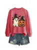 Amazon eBay sitio independiente moda casual divertida sudadera de fantasma calabaza murciélago pentagrama para mujer