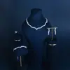 Estilo Europeo y Americano Sexy Super Brillante Collar Gargantilla de Diamante Joyería para el Cuello Cadena de Cuello Sencilla de Una Sola Fila Collar de Celebridad de Internet para Mujeres