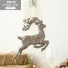 Pó Adesivo Plástico Transfronteiriço Pingente de Rena e Veado Decorações de Natal Estilo Luxo Leve Laço