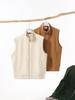 2024 Novo Pesado 380g Moda Algodão Composto Colete Casual Masculino Outono e Inverno Moda Marca Cor Sólida Jaqueta Sem Mangas Mulheres