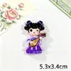 Popular Fofo Desenho Animado de Menina Estilo Vintage Cola de Creme Acessórios de Resina DIY Capa de Celular Pente Imã de Geladeira Chaveiro