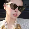 2026 Novo Modelo Estilo Old Money Design Sem Aro Ultraleve Óculos de Sol Gatinho para Mulheres com Acabamento de Luxo, Armação Grande, Óculos com Efeito Emagrecedor